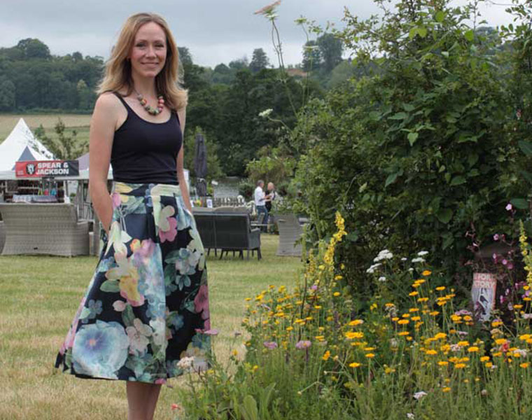 Tina with her award-winning show garden