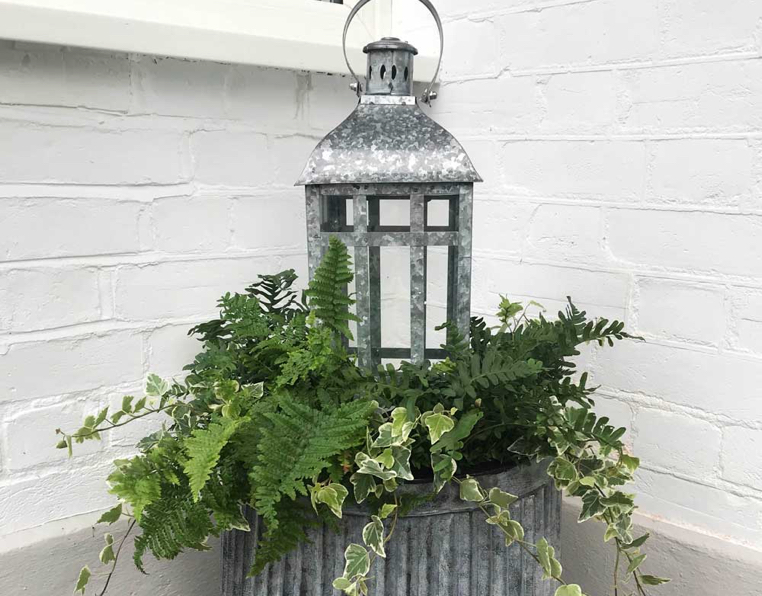 Lantern detail at the West London home